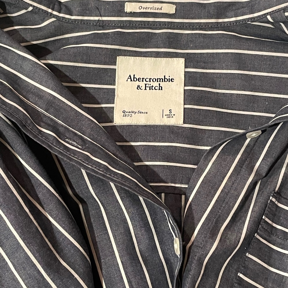 Abercrombie & Fitch Oversized Striped Shirt